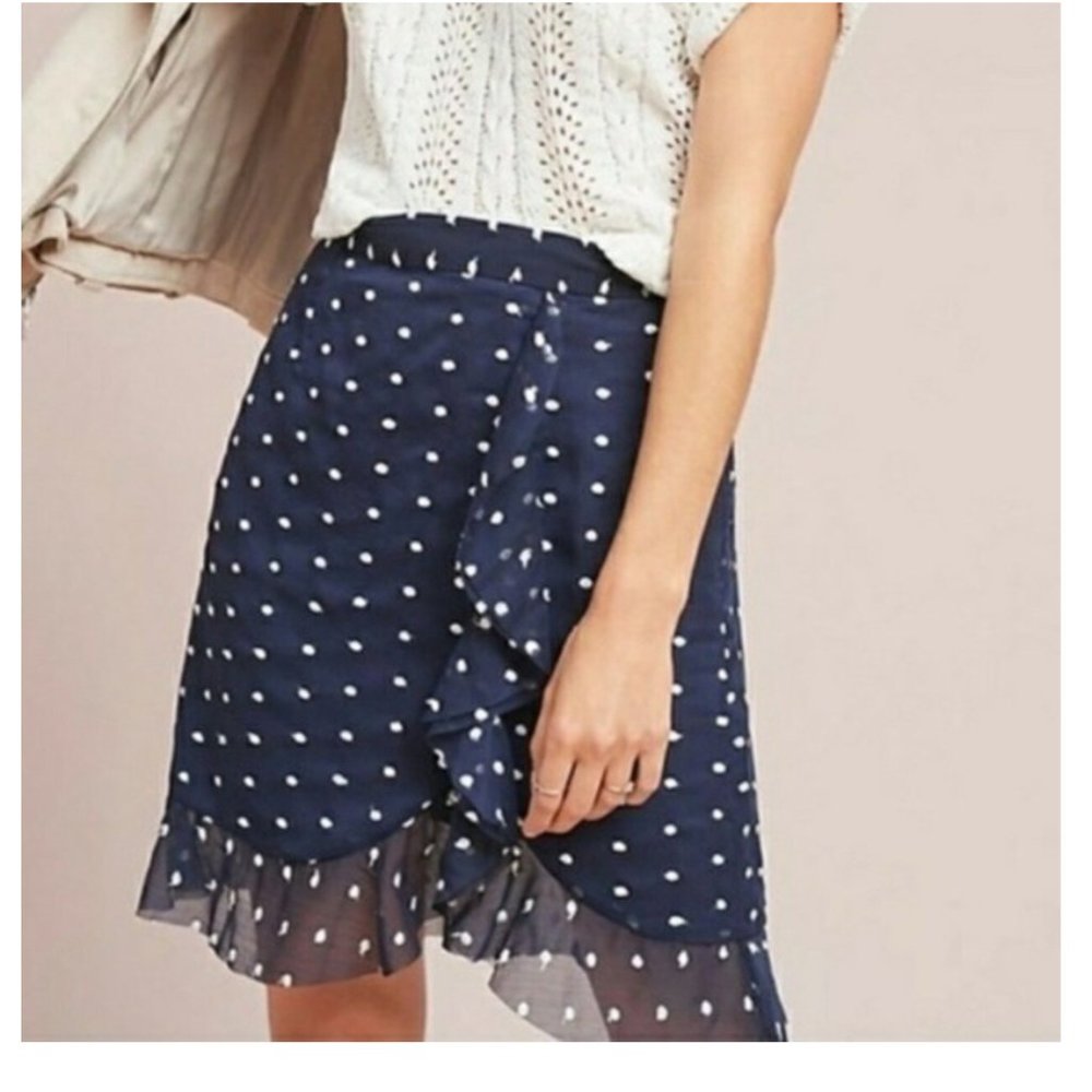 Anthropologie Hutch Polka Dot Skirt